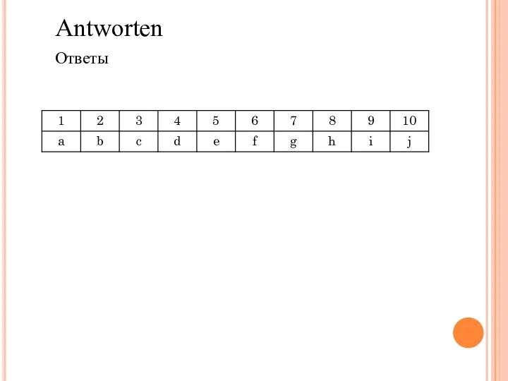 Ответы Antworten