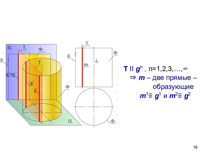 Т II gn , n=1,2,3,…,∞ ⇒ m – две прямые –