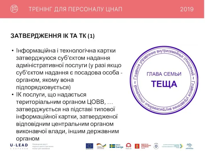 ЗАТВЕРДЖЕННЯ ІК ТА ТК (1) Інформаційна і технологічна картки затверджуюся суб’єктом