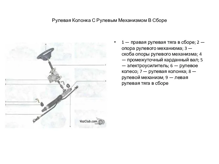 Рулевая Колонка С Рулевым Механизмом В Сборе 1 — правая рулевая