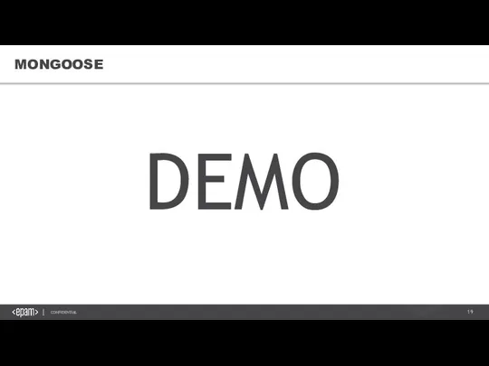 MONGOOSE DEMO