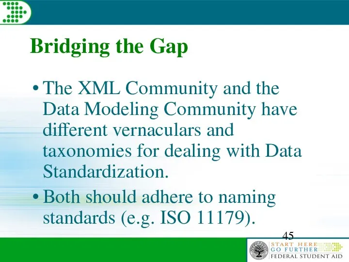 Bridging the Gap The XML Community and the Data Modeling Community