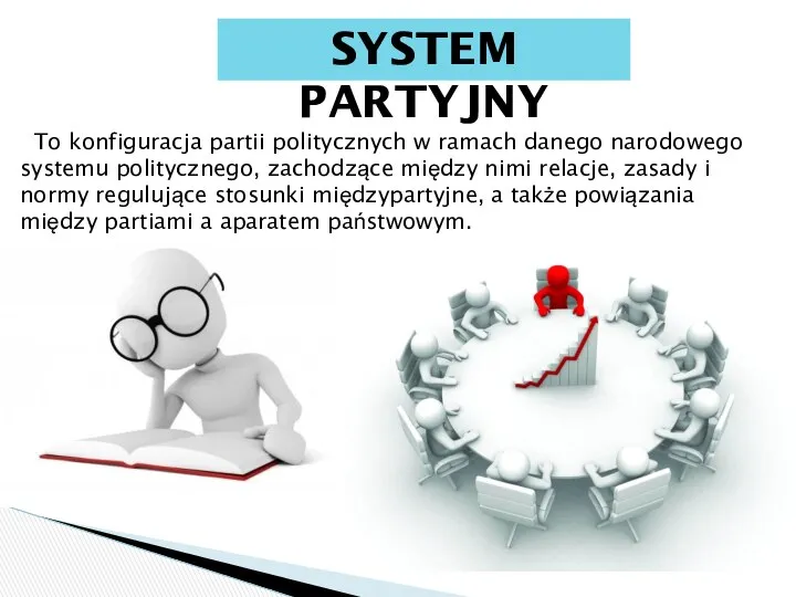 SYSTEM PARTYJNY To konfiguracja partii politycznych w ramach danego narodowego systemu