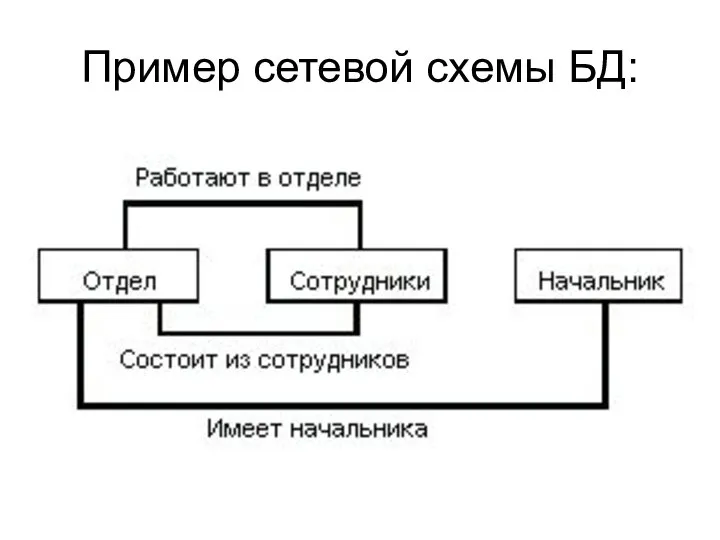 Пример сетевой схемы БД: