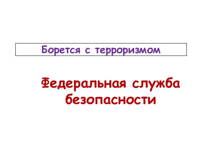 Федеральная служба безопасности