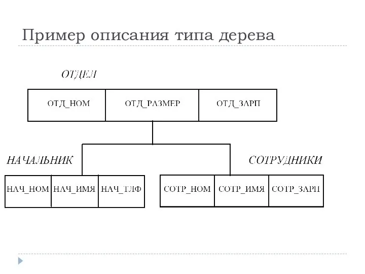 Пример описания типа дерева