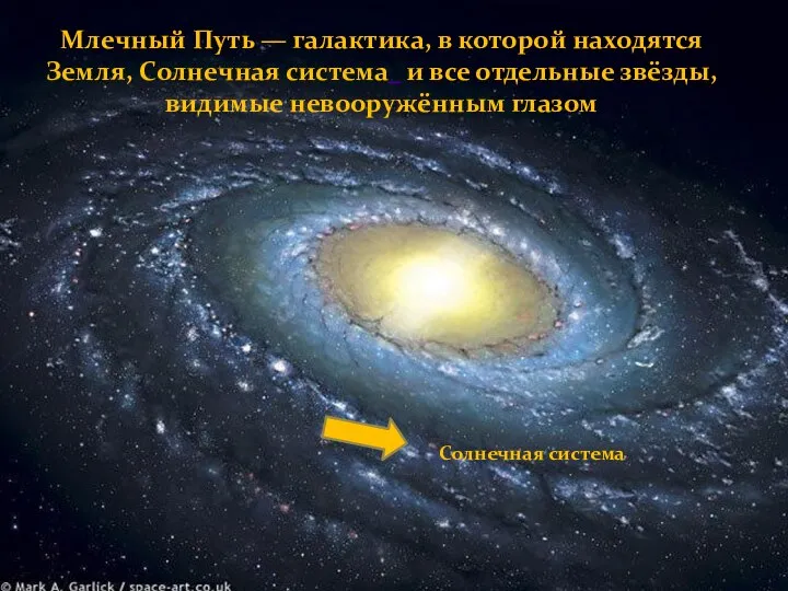 Млечный Путь — галактика, в которой находятся Земля, Солнечная система и