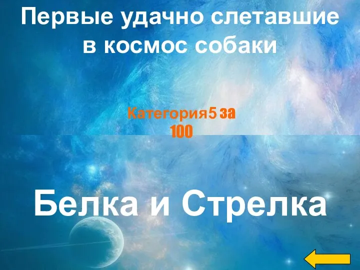 Первые удачно слетавшие в космос собаки Белка и Стрелка Категория5 за 100