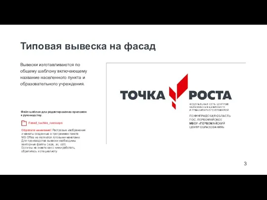 Типовая вывеска на фасад Вывески изготавливаются по общему шаблону включающему название