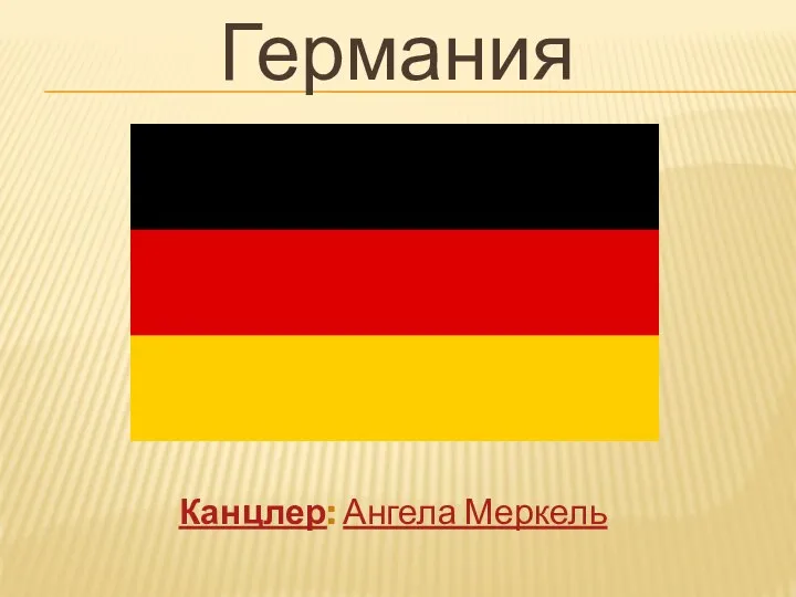 Германия Канцлер: Ангела Меркель