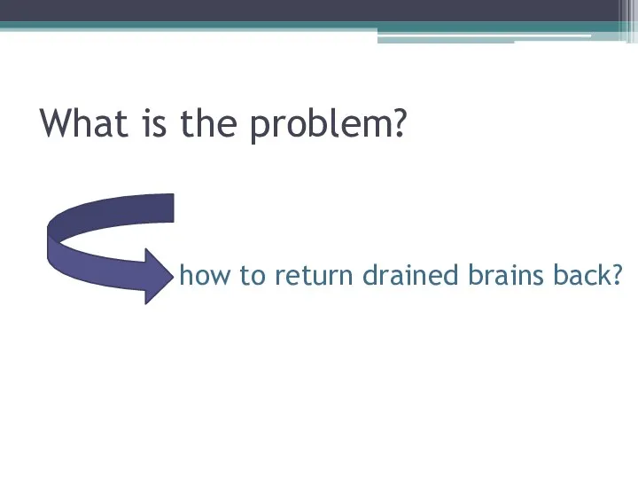 What is the problem? how to return drained brains back?