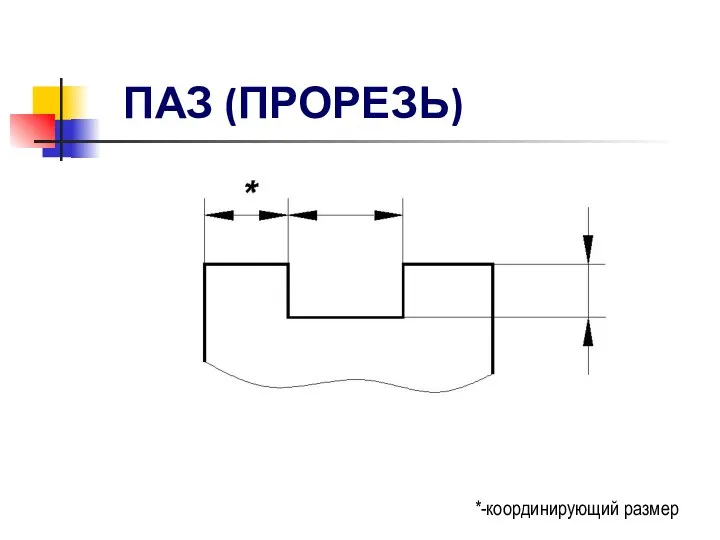 ПАЗ (ПРОРЕЗЬ) *-координирующий размер