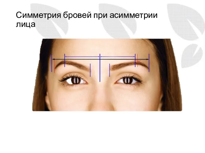 Симметрия бровей при асимметрии лица