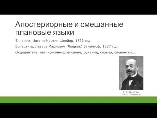 Апостериорные и смешанные плановые языки Волапюк, Иоганн Мартин Шпейер, 1879 год