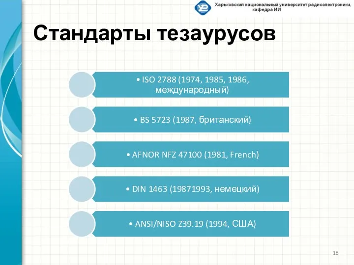 Стандарты тезаурусов