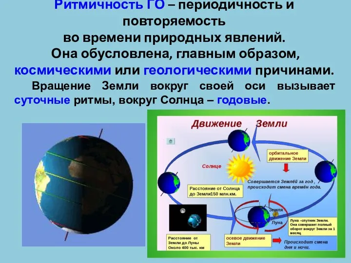 Ритмичность ГО – периодичность и повторяемость во времени природных явлений. Она