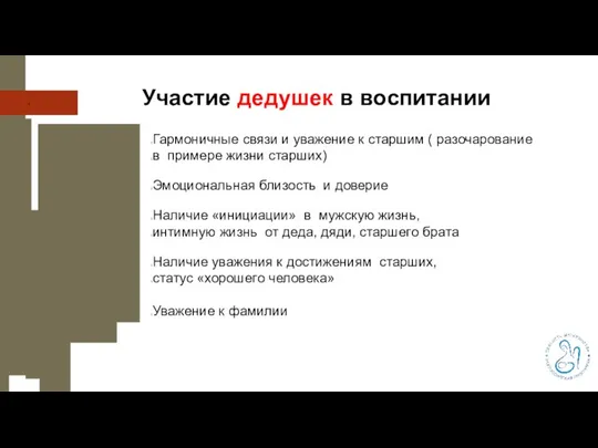 Участие дедушек в воспитании Гармоничные связи и уважение к старшим (