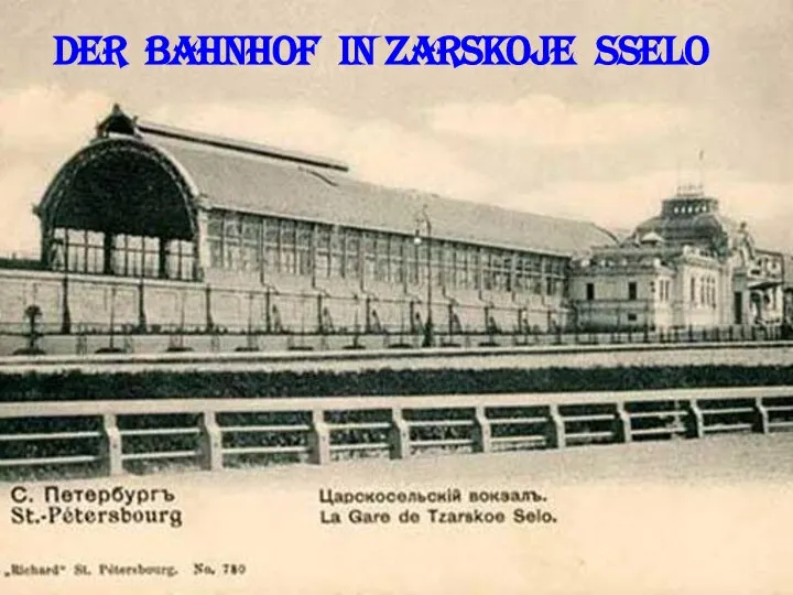 Der Bahnhof in Zarskoje SSelo