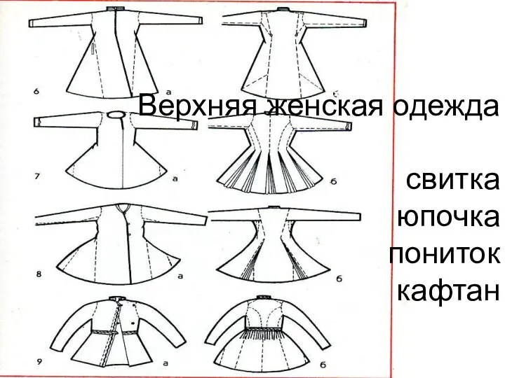 Верхняя женская одежда свитка юпочка пониток кафтан