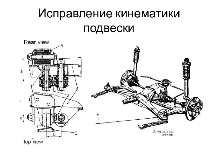 Исправление кинематики подвески