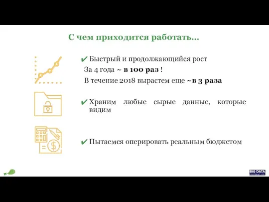 С чем приходится работать… Быстрый и продолжающийся рост За 4 года