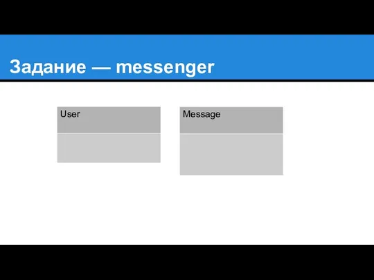 Задание — messenger