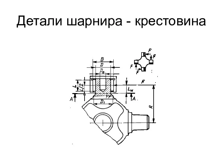 Детали шарнира - крестовина