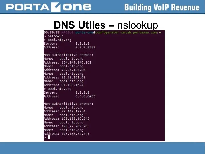 DNS Utiles – nslookup