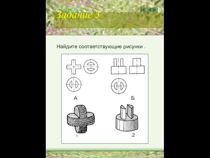 Задание 3 Найдите соответствующие рисунки . А Б 1 2