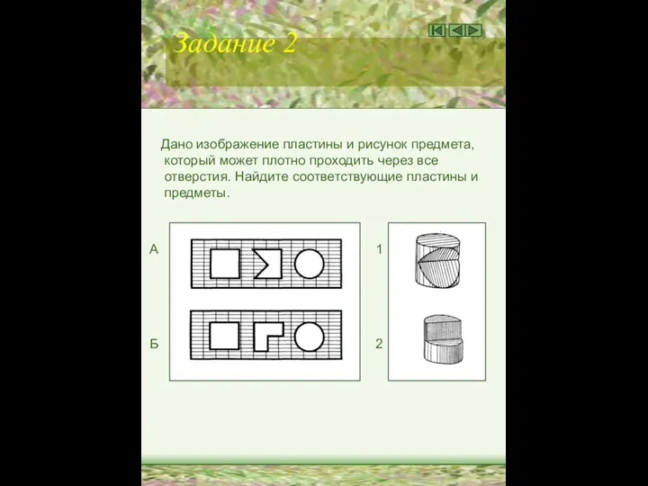 Задание 2 Дано изображение пластины и рисунок предмета, который может плотно