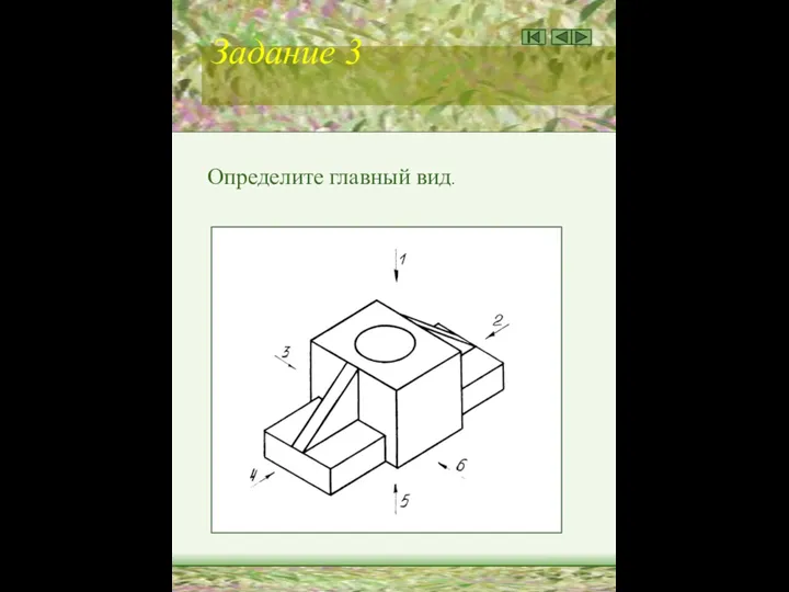 Задание 3 Определите главный вид.