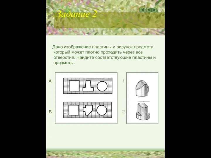 Задание 2 Дано изображение пластины и рисунок предмета, который может плотно