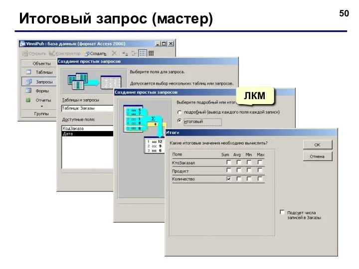 Итоговый запрос (мастер) ЛКМ