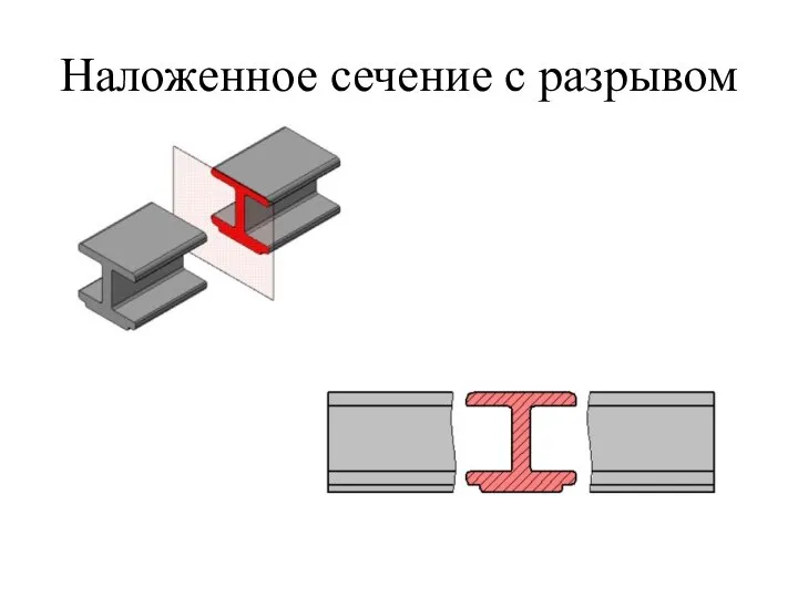 Наложенное сечение с разрывом