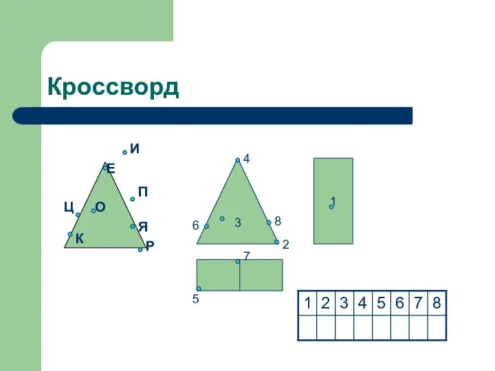 Кроссворд 3 1 П Р О Е К Ц И Я