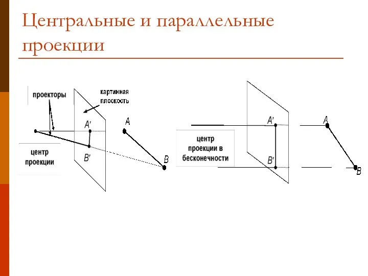 Центральные и параллельные проекции