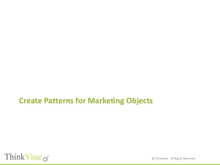 Create Patterns for Marketing Objects