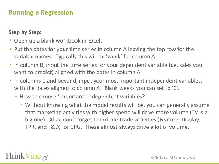 Running a Regression Step by Step: Open up a blank workbook