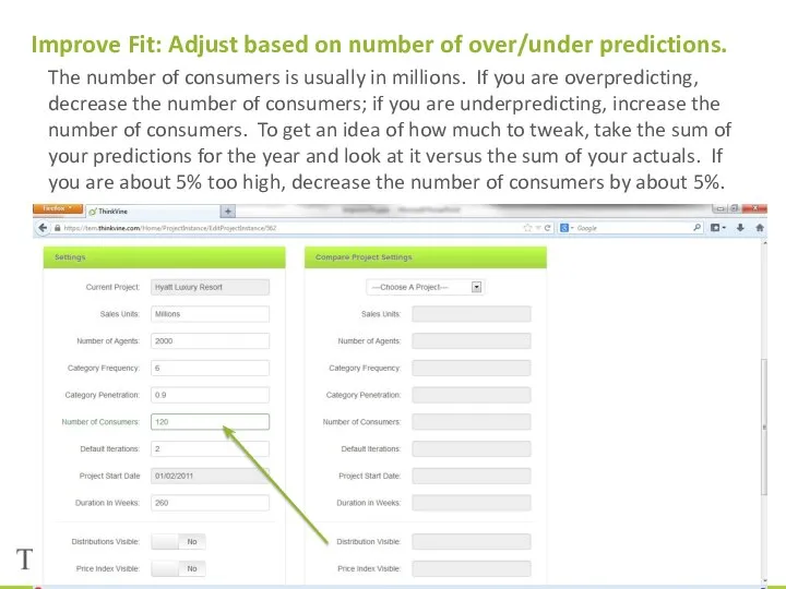 Improve Fit: Adjust based on number of over/under predictions. The number