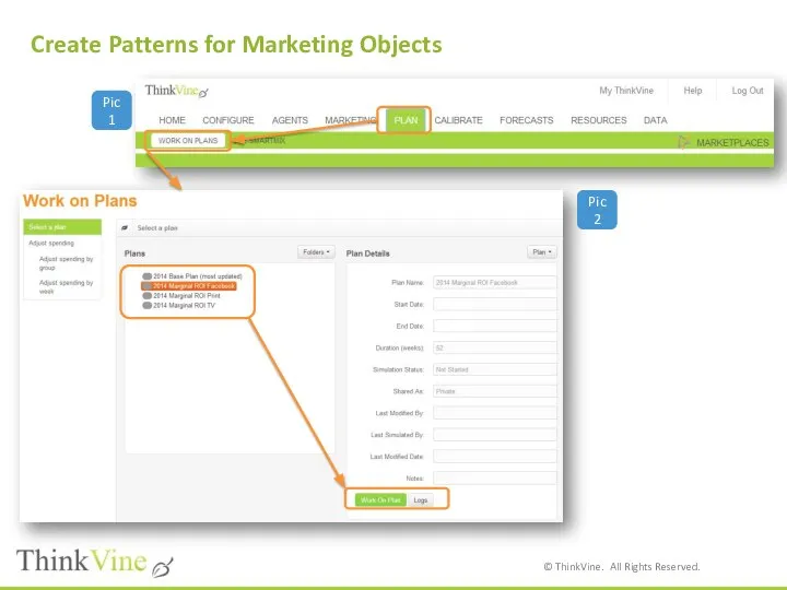 Pic 2 Pic 1 Create Patterns for Marketing Objects