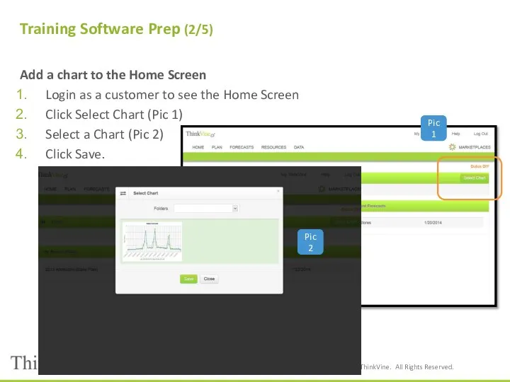 Training Software Prep (2/5) Add a chart to the Home Screen