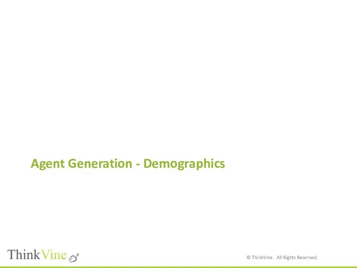 Agent Generation - Demographics
