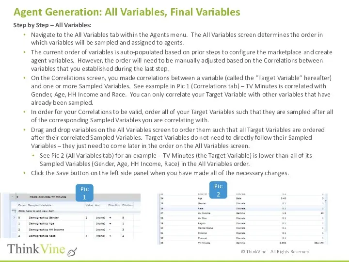 Agent Generation: All Variables, Final Variables Step by Step – All