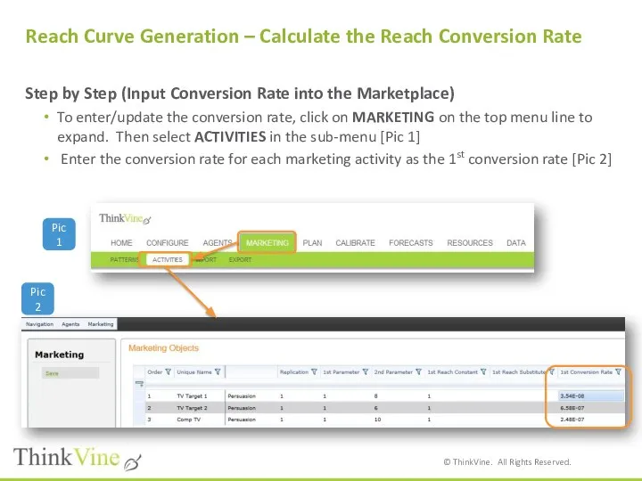 Pic 2 Pic 1 Reach Curve Generation – Calculate the Reach