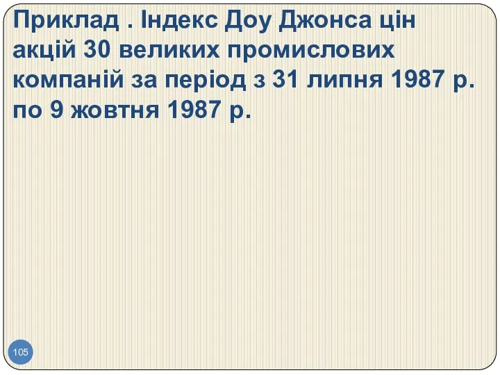 Приклад . Індекс Доу Джонса цін акцій 30 великих промислових компаній
