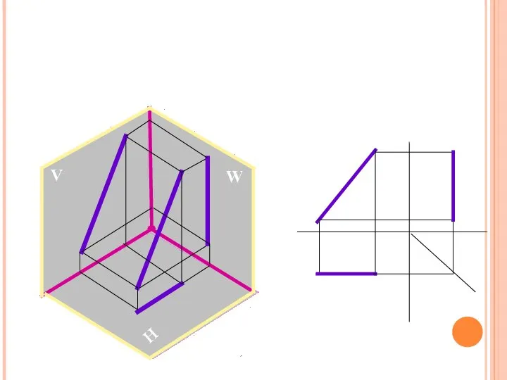 H V W Проекции прямой: