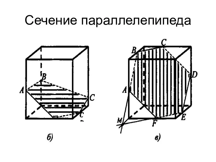 Сечение параллелепипеда