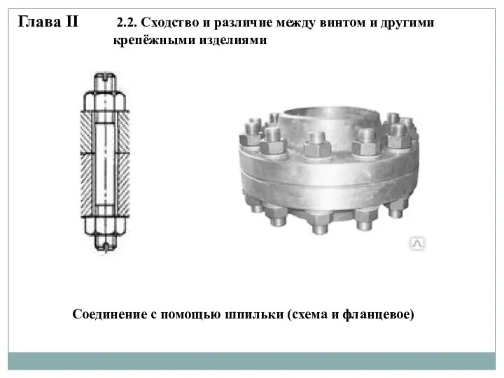 Глава II 2.2. Сходство и различие между винтом и другими крепёжными