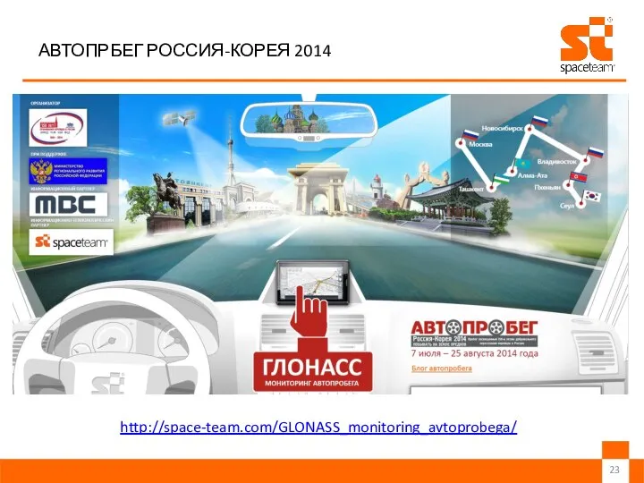 АВТОПРБЕГ РОССИЯ-КОРЕЯ 2014 http://space-team.com/GLONASS_monitoring_avtoprobega/
