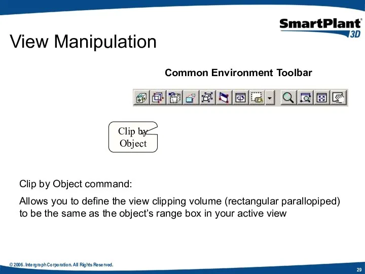 © 2006. Intergraph Corporation. All Rights Reserved. View Manipulation Common Environment